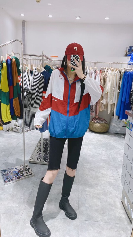New in early summer! [Dany] fashion hooded stand collar embroidered short coat 77608# zyh