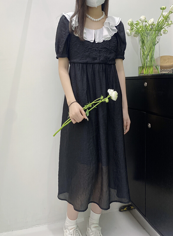 New in early summer! [BL Bertie Leah] slim fashion dress (with chain) 23227# XYJ