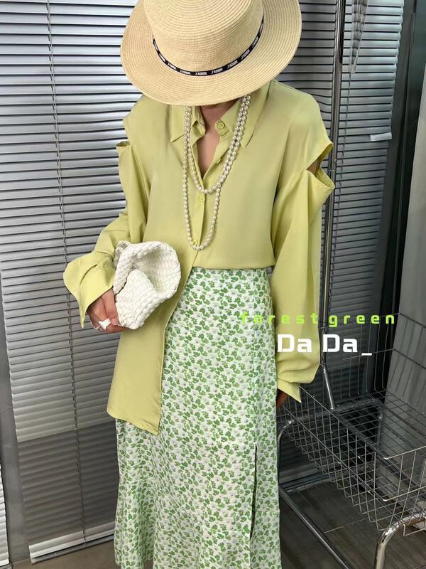 [dada] off shoulder slim design shirt 6657# zxl
