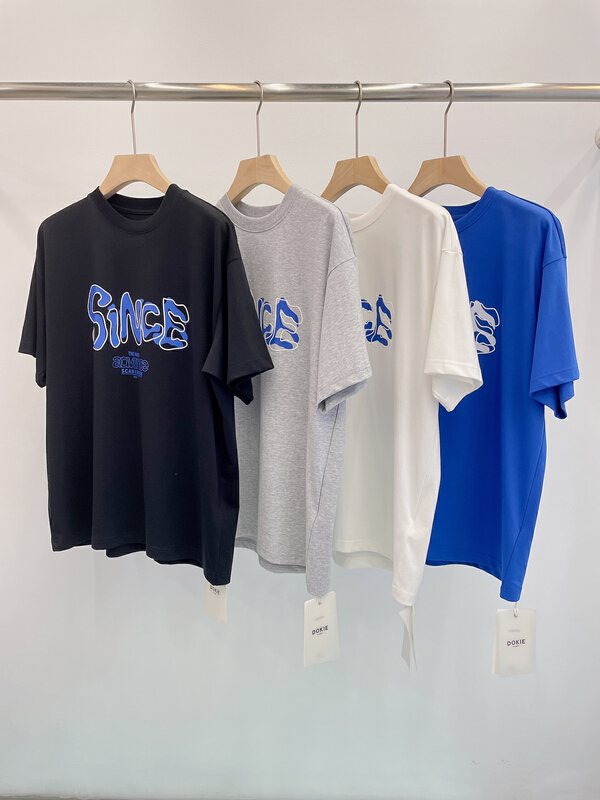 [DOKIE jeans] Korean loose men's and women's short sleeved T-shirt 3010# PxQ