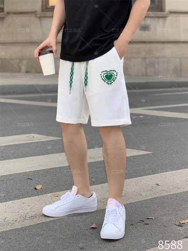 New in early summer! [standing for a long time hot] love lace up embroidered casual shorts 8588# ZZL