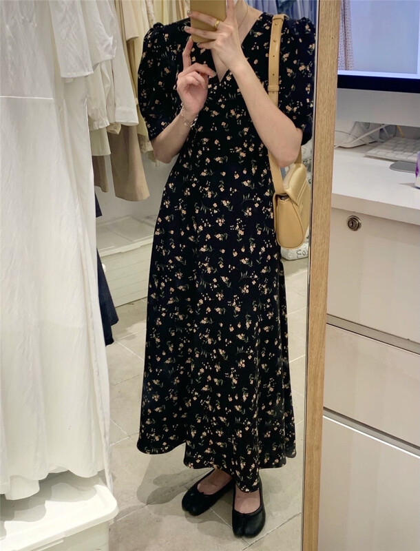 [Han C family] V-neck fashion floral dress 9725# PCZ