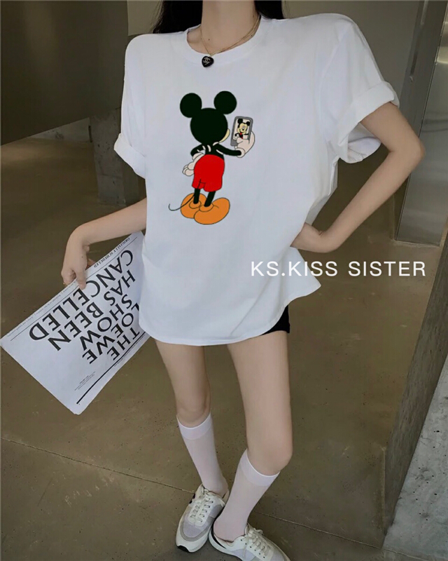 Original price 66.55! [KS] Mickey printed cotton comfortable short sleeve T-shirt 22152# ozq