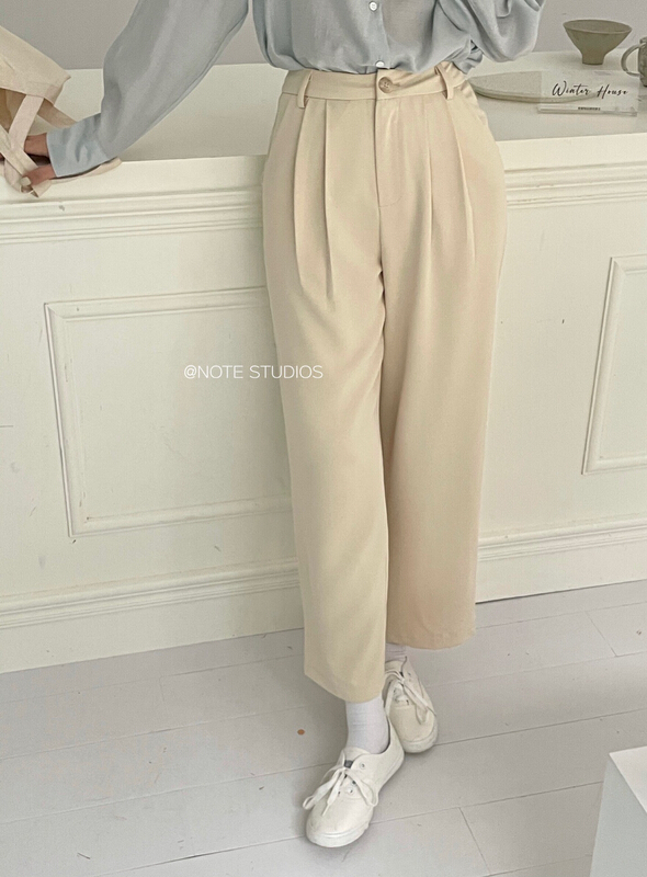 Original price 77.83! New year in early spring! [note] Korean version ins high waist, thin and versatile, loose straight tube wide leg trousers 22132# HBx