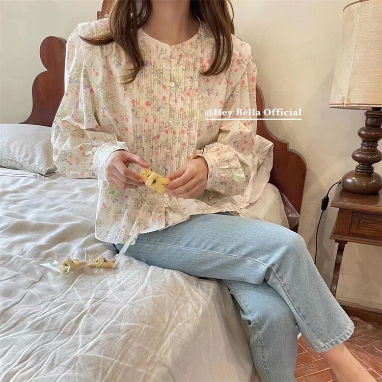New year in early spring! [hey Bella] sweet aging floral shirt ys1-2219# ll