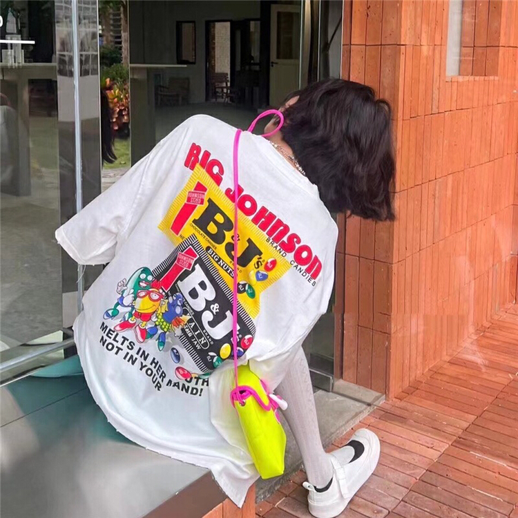 [wlady] trendy casual Large Print short sleeve T-shirt 375# WTT