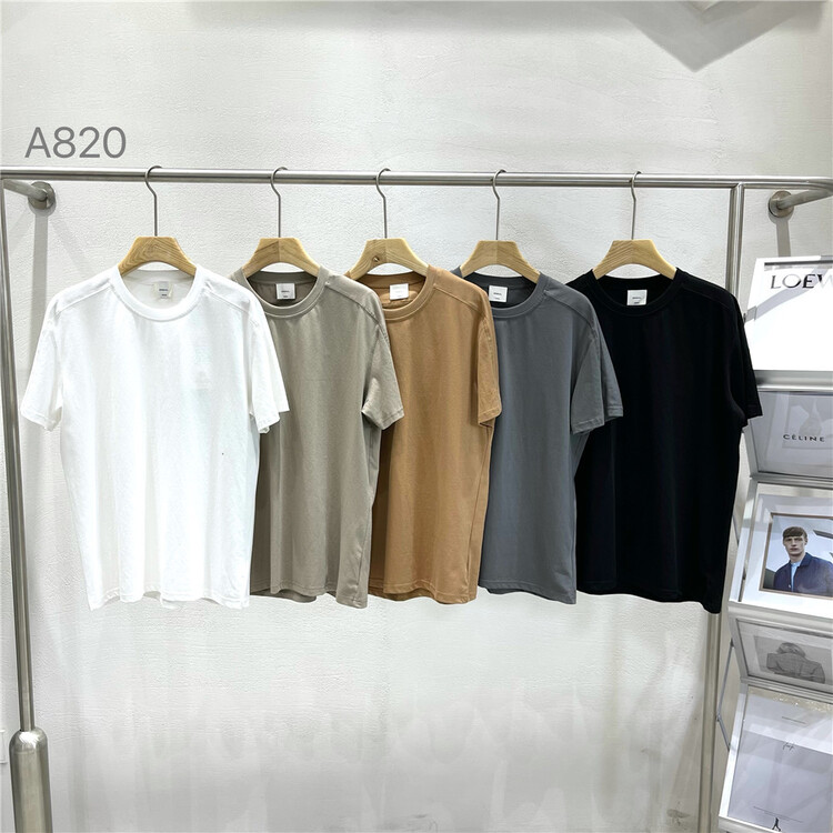 [Yeyue] simple solid color loose Casual Short Sleeve T-shirt a820# ZZL