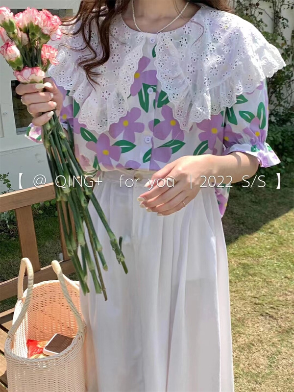 New in early summer! [qingqingjia] small minority design baby collar color matching shirt 3021# XYY