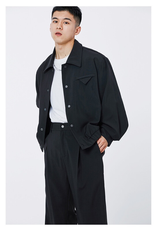[MF] simple single breasted jacket + comfortable casual pants two piece suit 6973-1# ZZL