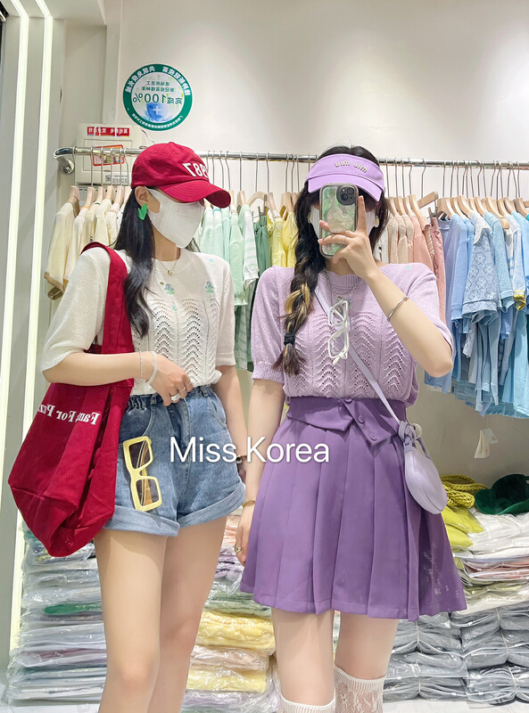 [Miss Korea] pattern embroidery fashion sweater 6576# HBx