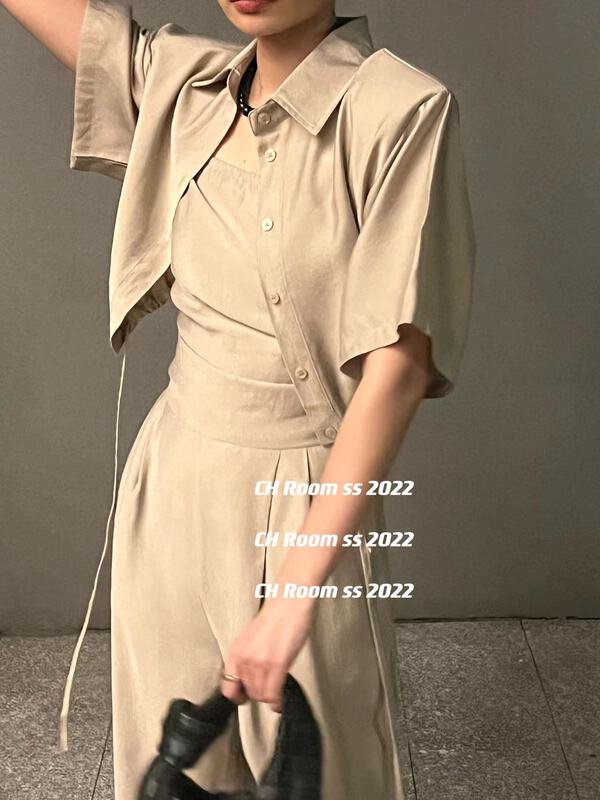 [ch room] net version drawstring short shirt (only small shirts) 8750# ozq