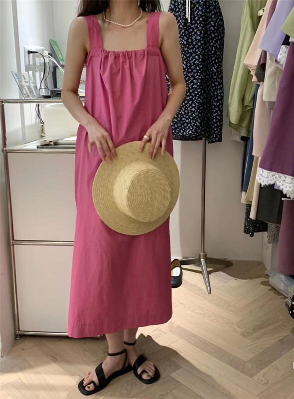 [hi] Korean simple vest dress 5221# hjy