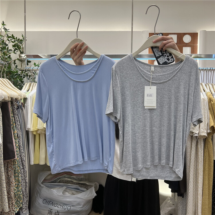 [Xiaomi] Korean simple clean color versatile short sleeve T-shirt x66600# ll