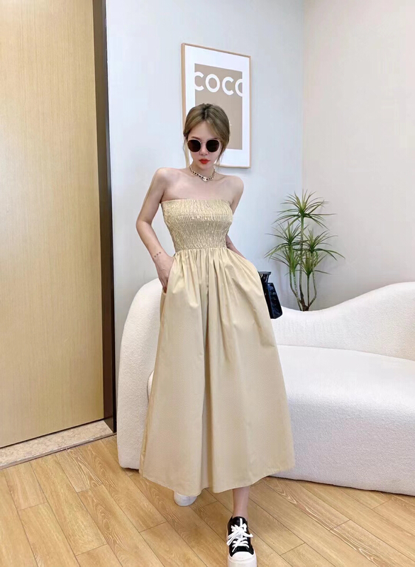 [HH] Korean style versatile strapless dress 8248\lsl