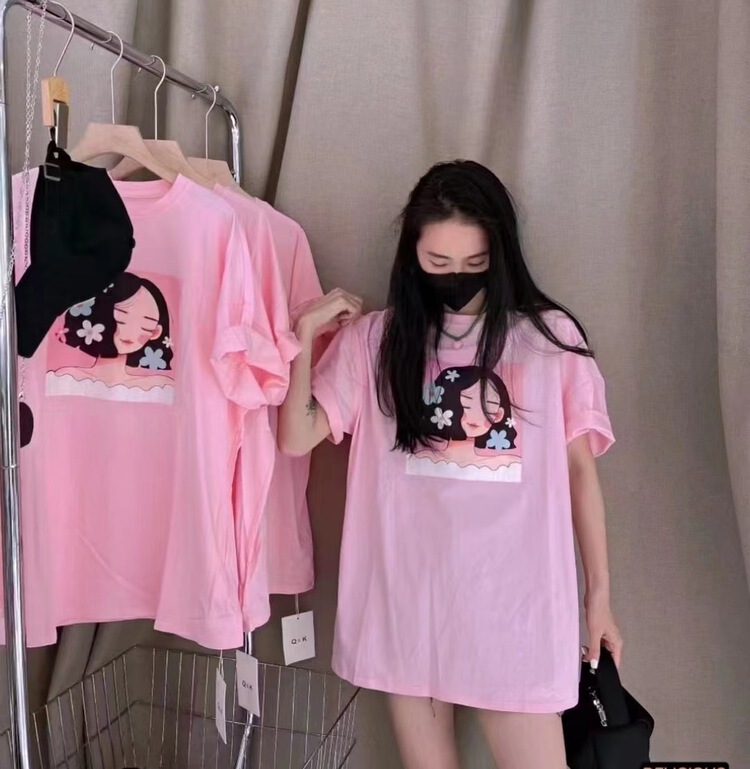 [al] Korean pattern printed short sleeve T-shirt (T-shirt only) 6262# lwy
