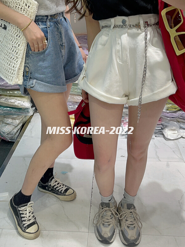 [Miss Korea] small and versatile washed denim shorts 6612# HBx