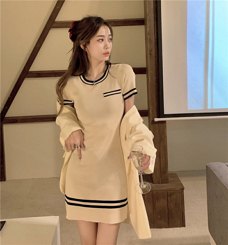 New year in early spring! [F.P.] xiaoxiangfeng knitted waist closing slim dress 3175# HBx