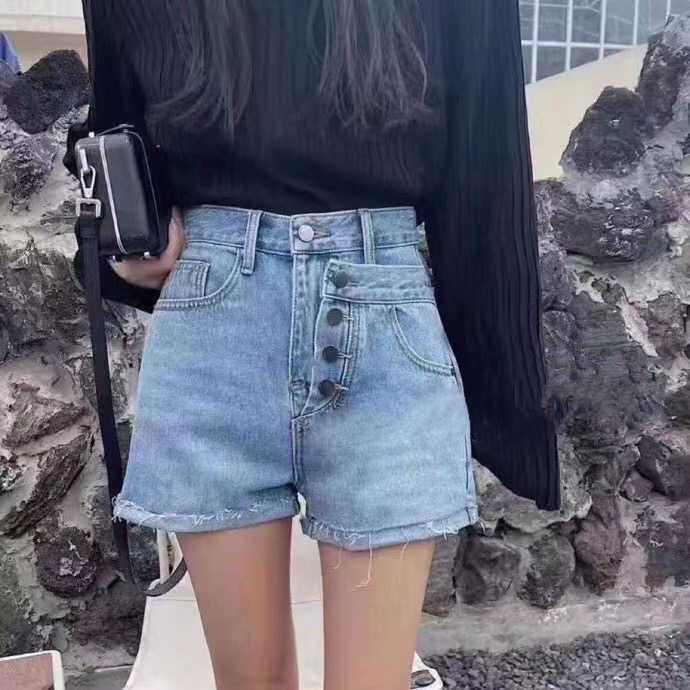 [Guwan] Korean multi button denim shorts 5619# zxx