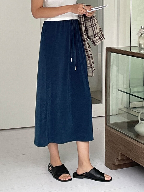 [clean space] retro and slim acetate skirt 31555# CLS