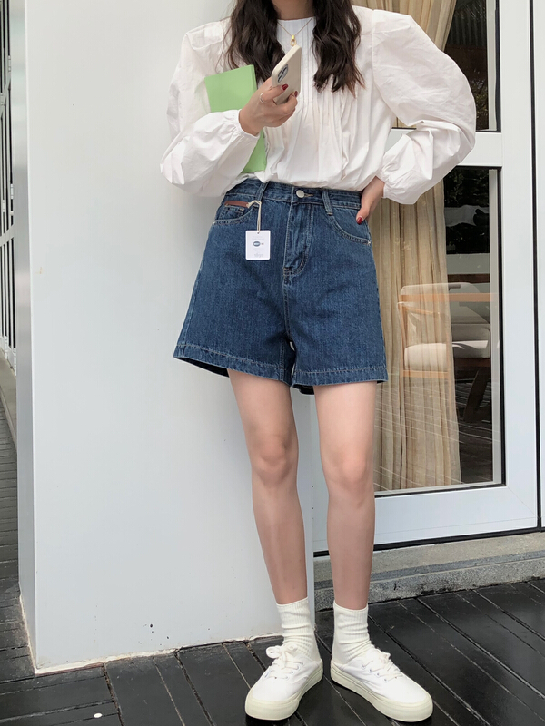 New year in early spring! [meet me] label fashion Korean denim shorts 61112# L
