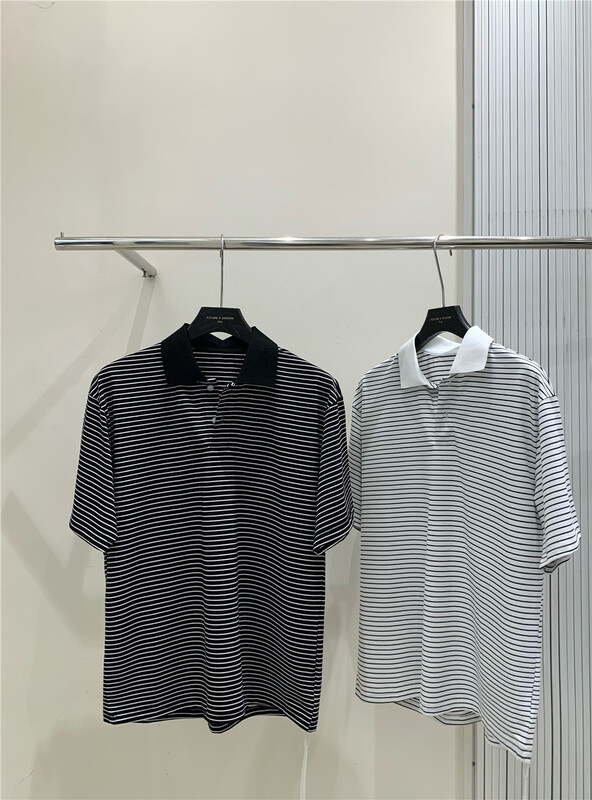 New year in early spring! [CGC] Korean striped versatile polo shirt 6200# ZZL