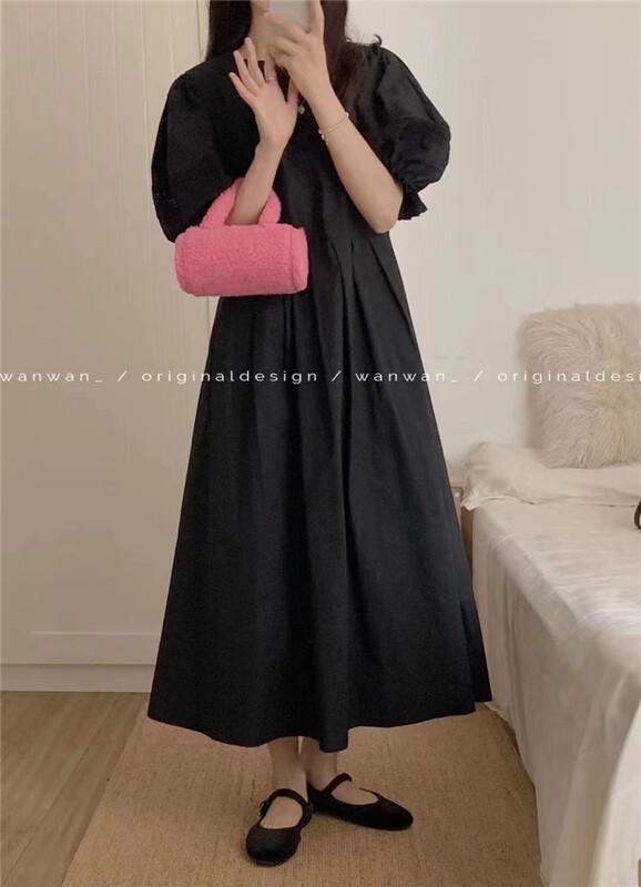 [wanwan] Korean simple solid dress 1398# HBx