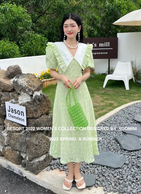 [yoomini] French style fungus edge dress x12767# WPL