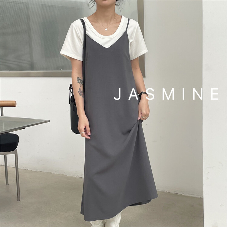New year in early spring! [Jasmine] Korean style high-grade suspender dress (only dresses) 1573# CLS