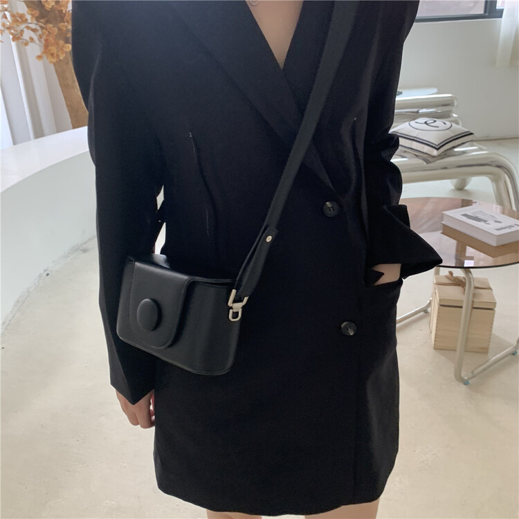 [double C] Korean version solid color camera messenger bag 8075# CCL