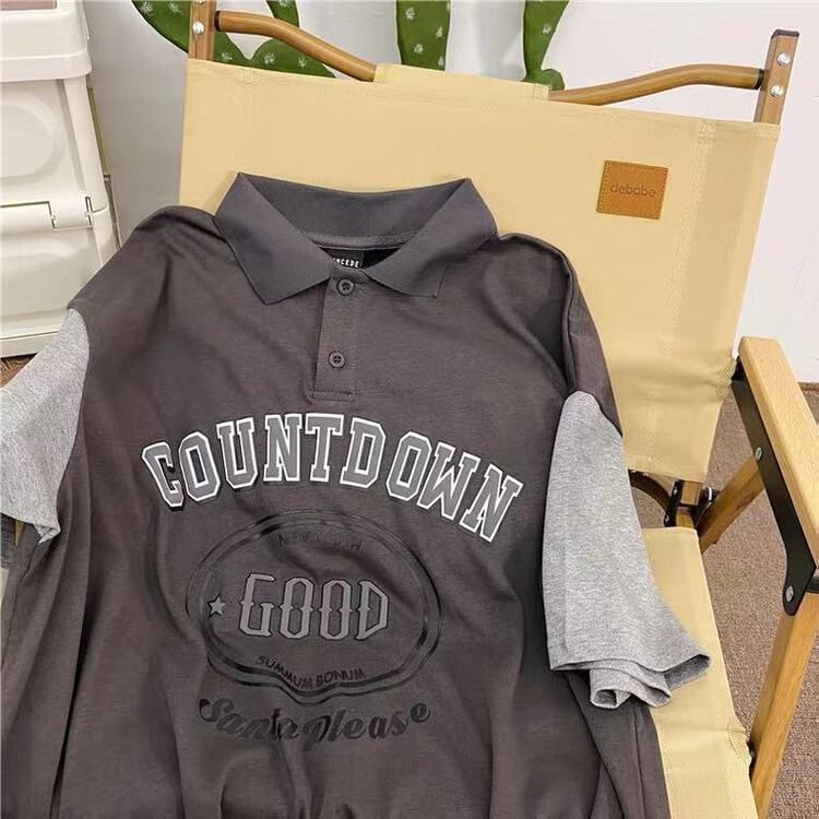 [venue] Korean fashion Polo neck short sleeve T-shirt zd846# CSX