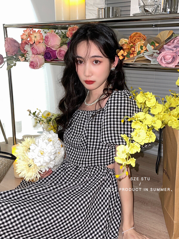 goods in stock! New in early summer! [Sze] French retro dress 90537# zxx