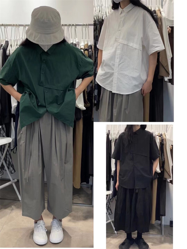 New in early summer! [three and two] simple and versatile solid color single breasted shirt 67160# XYY