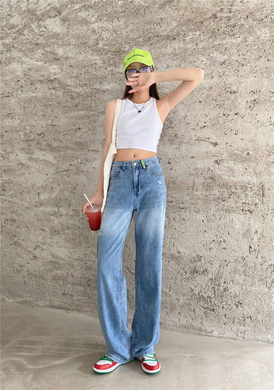 [dopr] gradient wide leg skinny jeans 8183# PCZ