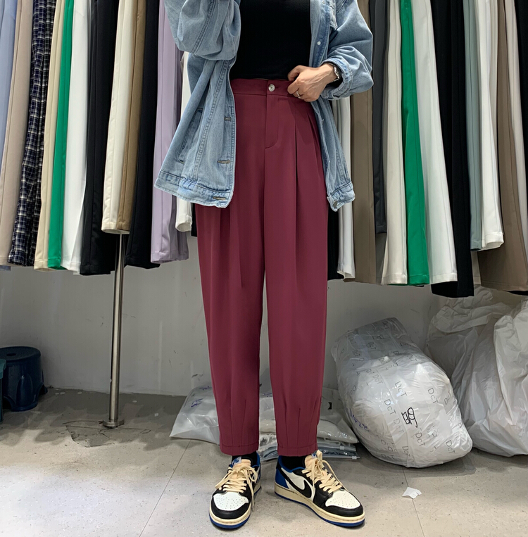 New year in early spring! [DCT] simple and fashionable Korean trousers 096# WPL