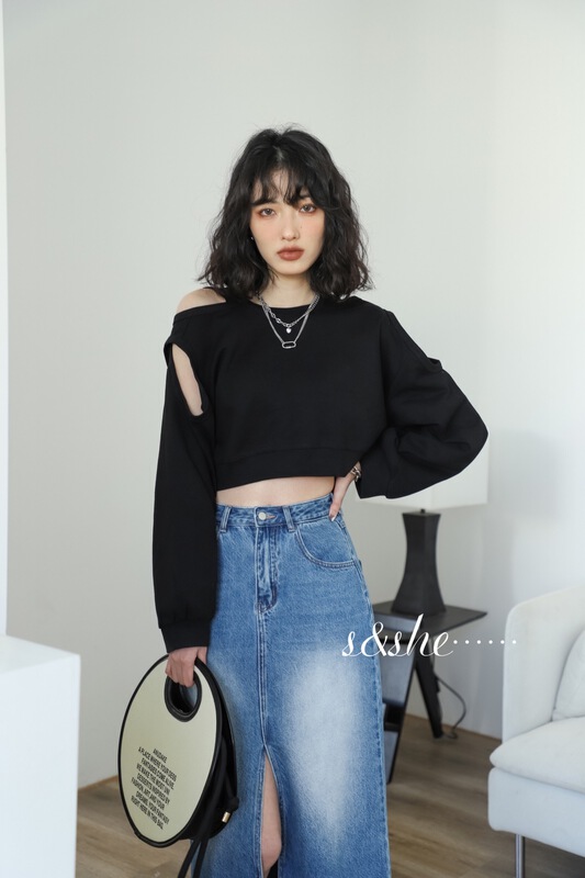 New year in early spring! [S & she] Korean design round neck long sleeve T-shirt 1103a# hyy