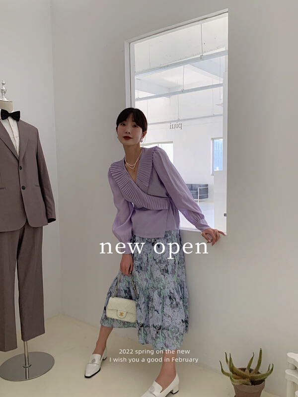 goods in stock! [new open] medium length fresh and elegant flower skirt gq22281# zxl