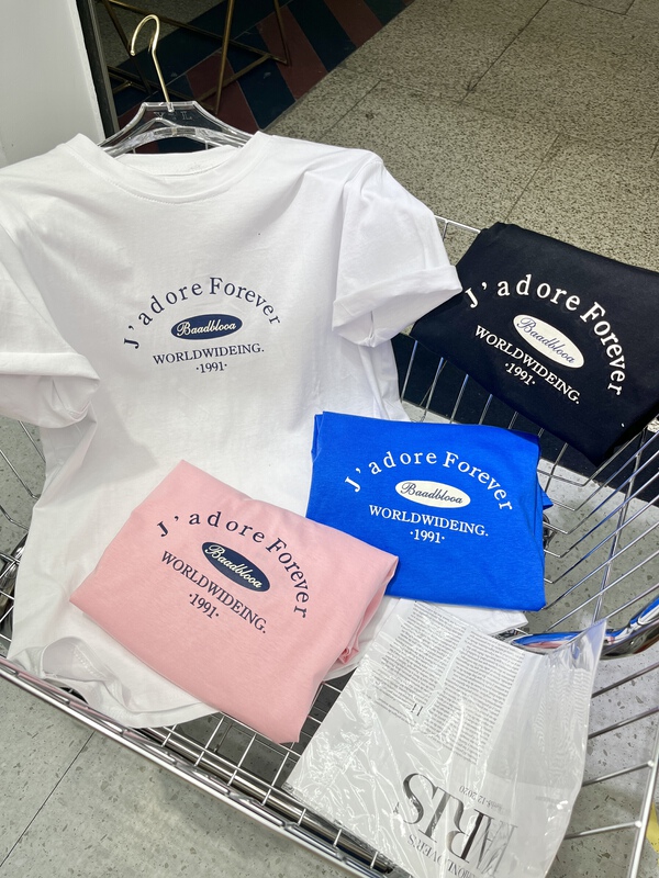 New in early summer! [Yilin] Korean casual letter short sleeve T-shirt 2176# WTT
