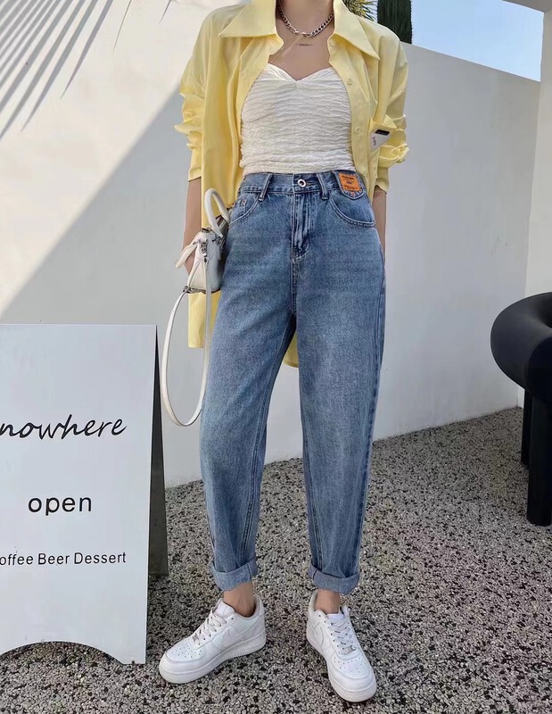 New year in early spring! [Machi Lanxi] Korean loose Harlan versatile jeans 9916# lwy
