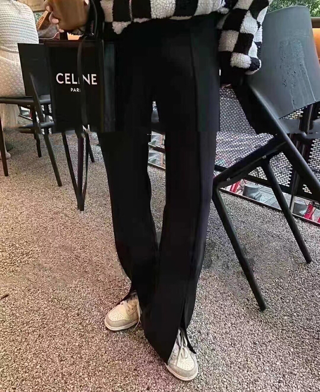New year in early spring! [FF. Studio] high waist slit versatile casual pants 2361# ozq
