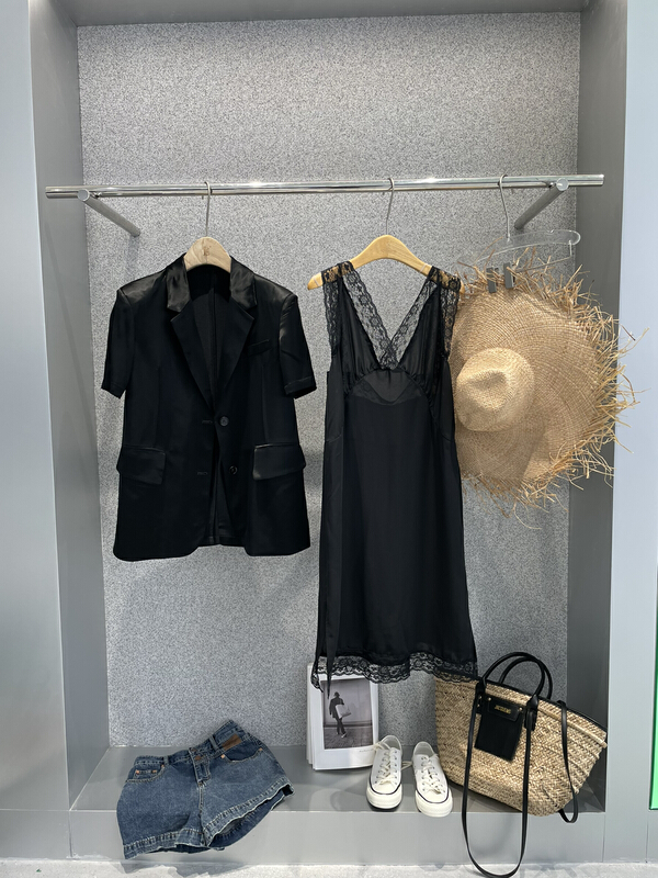[bobo1972] Korean V-neck LACE WAISTCOAT DRESS 226085# ozq