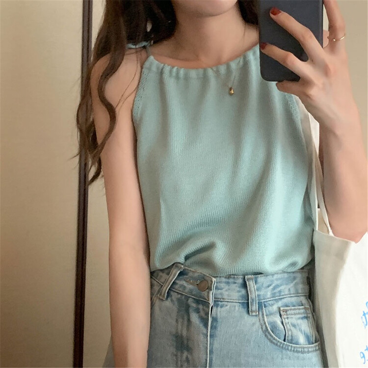 [miss sumey millet] simple, slim and versatile knitted vest / sling 1854# HBx
