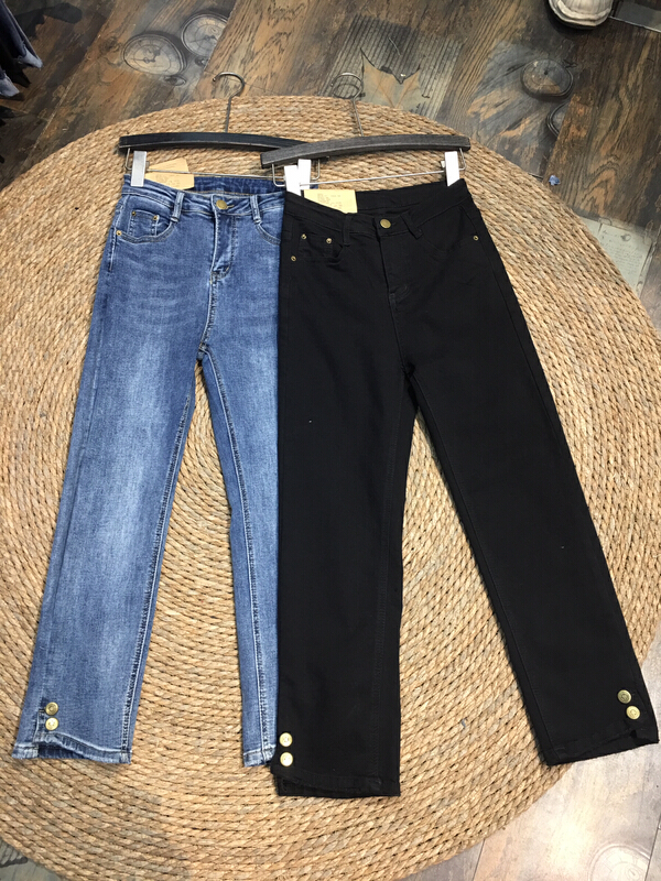 [thousand degree] double button decorative smoke tube jeans 9280# Cl