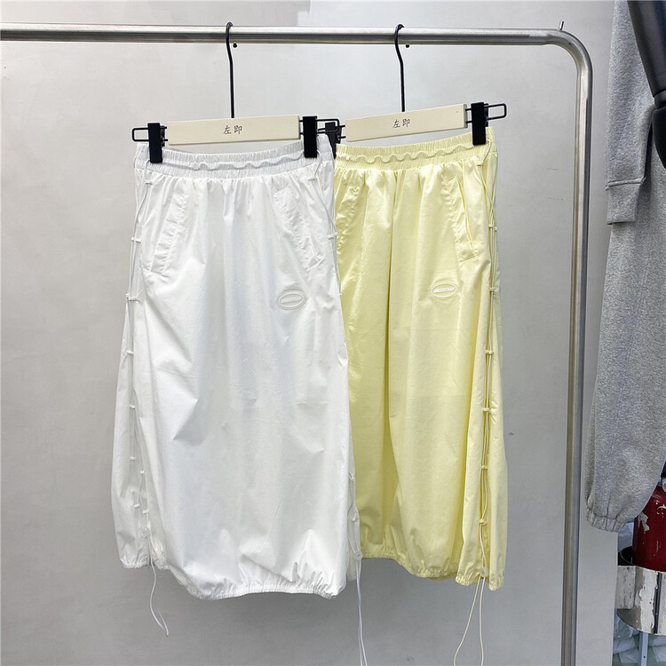 [5uu on the left] Korean clear color drawstring design half skirt ys1-6168# CSX