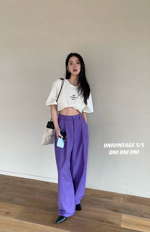【ONIVINTAGE歐尼】簡約百搭顯瘦休閒褲  VH222P4205#  ZXL
