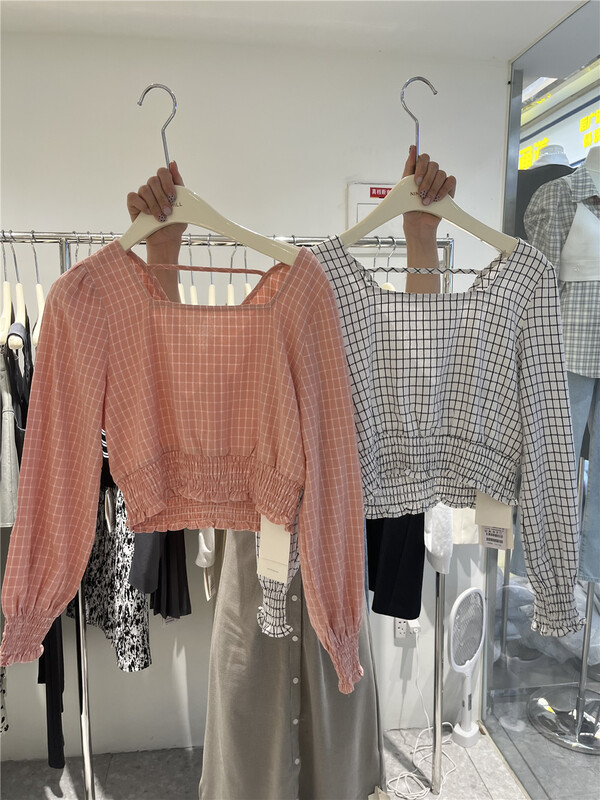 New year in early spring! [naimier] color matching, retro and foreign style, slim shirt 6163# LSW