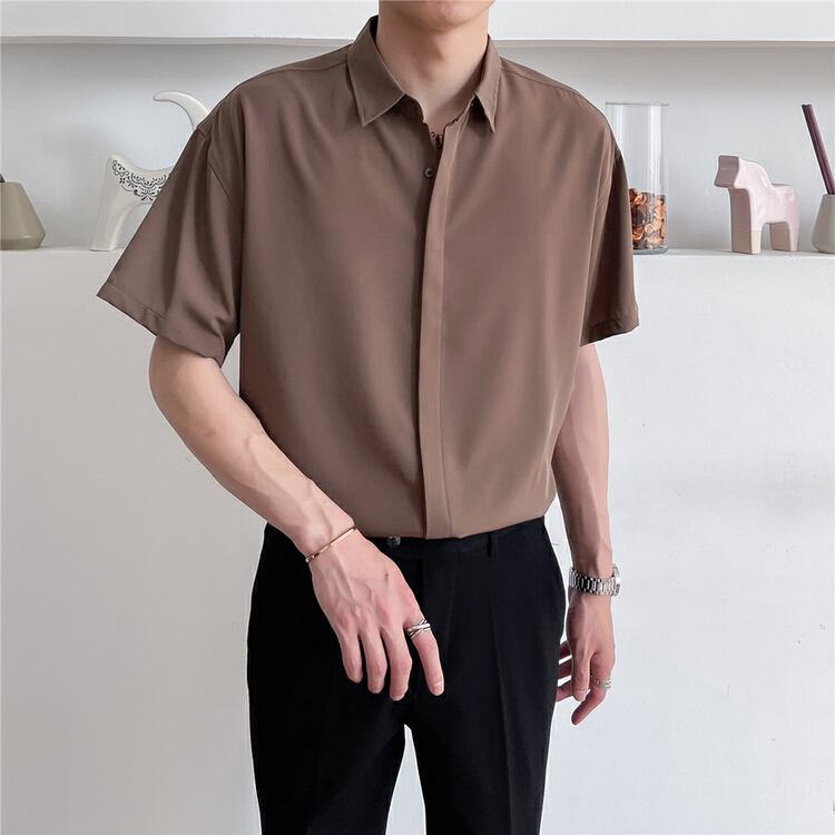 [Macallan] simple and versatile solid color shirt ys1-2175# ZZL