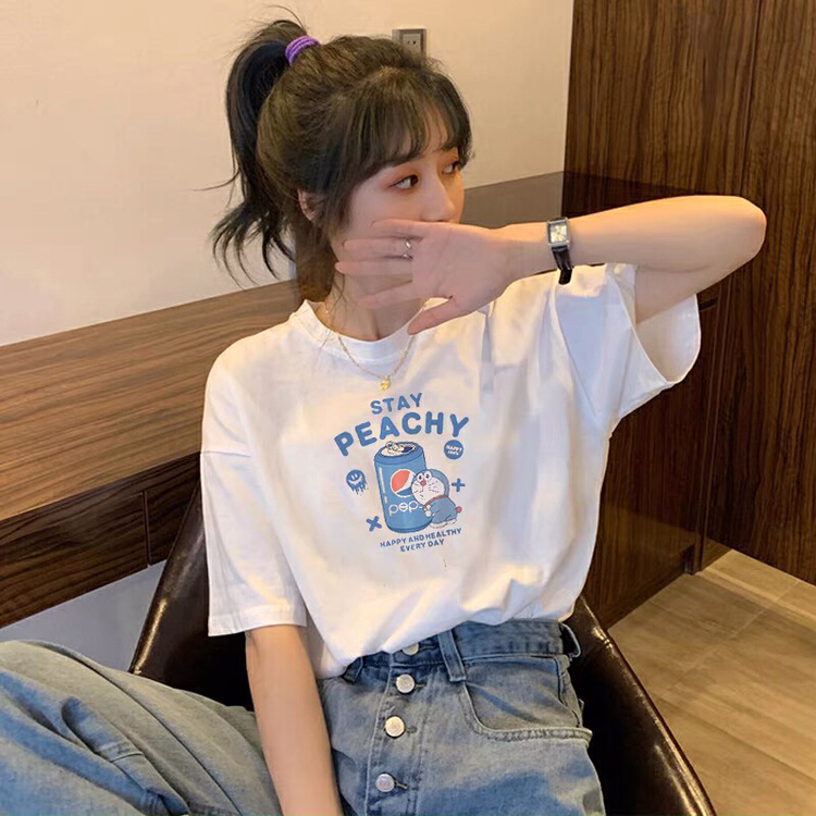[ziyijia] lettered printed slim short sleeve T-shirt 0179# WTT