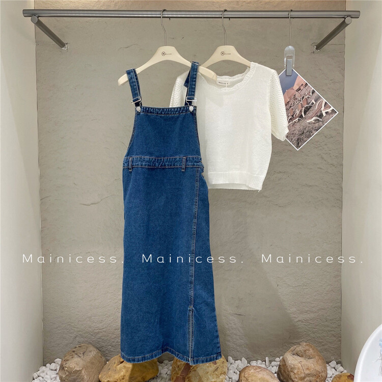 New year in early spring! [mainicess] Korean fashion versatile loose strap skirt (only strap skirt) 9310# CLS
