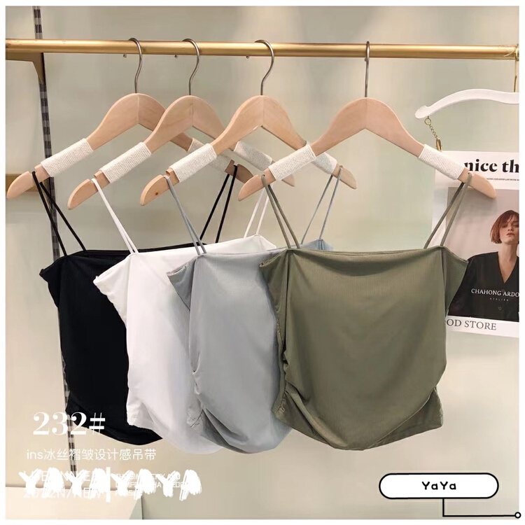 [Yaya] ice silk ribbon flat mouth comfortable back underwear 232# CCL