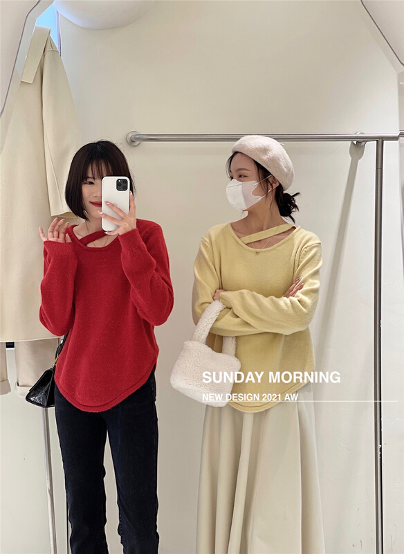 New year in early spring! [morning] crew neck versatile simple sweater 6880# ZSY